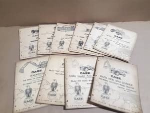 (10) Case Parts Manuals - Attachments and More
