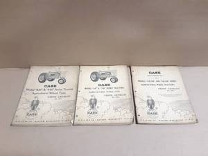 (3) Case Model 730, 740, 830, 840 Tractor Parts Catalogs
