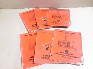 (6) New Holland Operating and Assembly Instruction Manuals