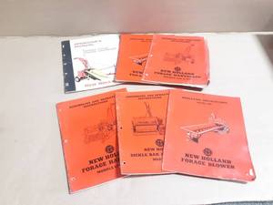 (6) New Holland Operating and Assembly Instruction Manuals