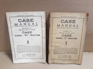 Case Model C & RC Tractor Operation and Care Manuals