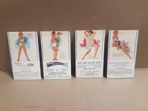 (4) Vintage 1950-s Pin-Up Girl Notepads