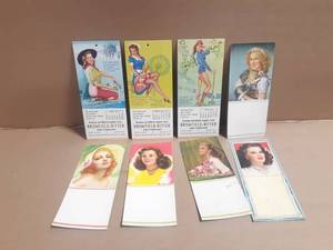 (8) Vintage Pin-Up Girl Advertising Cards