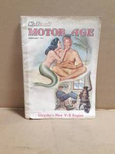 1951 Chiltons Motor Age Magazine w Pin-Up Girl