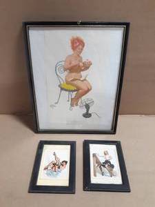 Duane Bryers Hilda Pin-Up Print  2 Smaller Pin-Up Girls