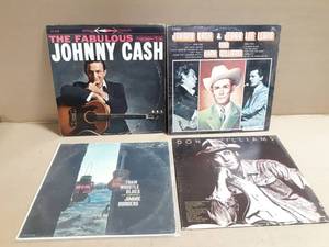(4) Records - Johnny Cash, Don Williams and Jimmie Rodgers