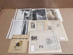 Vintage 8x10 Photos (Some Mankato MN) and WW2 Overseas Edition Newspapers 1945