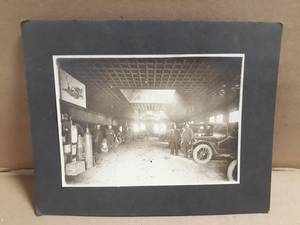 Antique Photo of Early Auto Garage 9-12x7-12