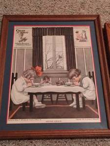 lot 59 image: Two Vintage Cream of Wheat Framed Advertising Pieces