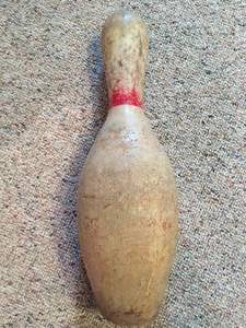 lot 77 image: Vintage Wooden Bowling Pin