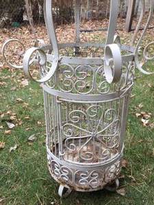lot 113 image: Ornate Metal Hanging  Standing Plant Stand