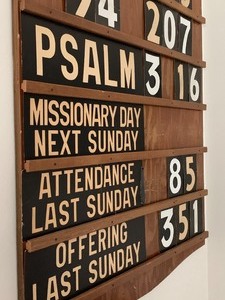 lot 4 image: Hymn Board from a Lutheran Church