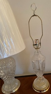 lot 20 image: Lot of Three Crystal Lamps