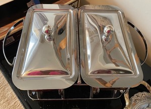 lot 97 image: Sterlingcraft 18 Serving Tray and a Double Chafing Dish