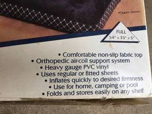lot 155 image: Air Cloud Velvet Touch Full Size Air Mattress (NEW)
