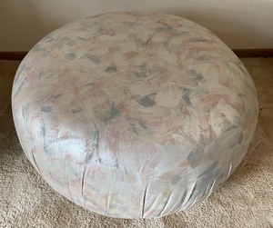 lot 104 image: Vintage Daytons Brush Stroked Patterned Swivel CushionOttoman