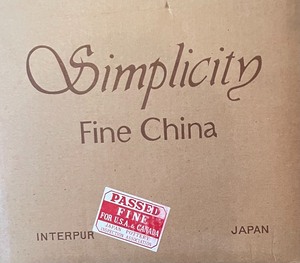 lot 247 image: Simplicity Fine China Service for 4