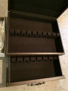 lot 217 image: Two Flatware Sets w Two Oneida Storage Chests