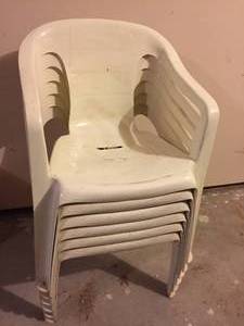 lot 259 image: Six Resin Stacking Chairs