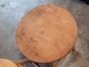 lot 278 image: Two Wooden Bar Stools