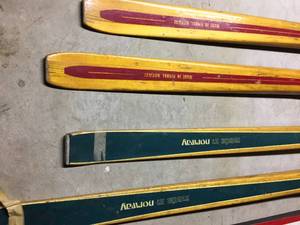 lot 289 image: Vintage Lot of Cross Country Skis and Poles