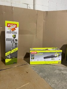 lot 15 image: Ryobi Outdoor Tool Pallet New, Used, and Open Box Items See Pictures