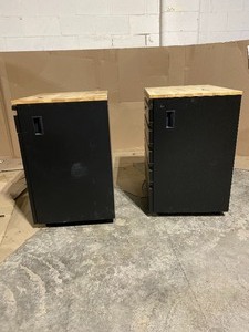 lot 22 image: Pair Of Husk Garage Cabinets in Good Condition
