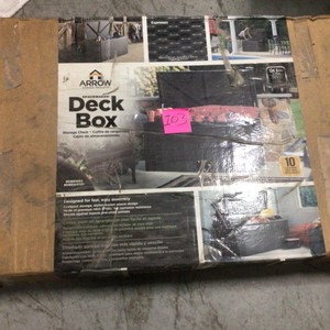 lot 103 image: ShelterLogic Spacemaker 27.5000-in L x 26.1000-in W 134.5000-Gallon Espresso Deck Box not used