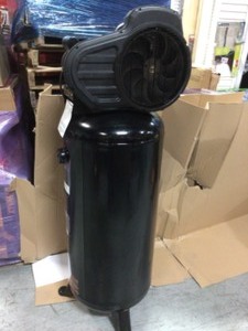 lot 104 image: 60 Gal. 175 PSI Electric Stationary 2-Stage Air Compressor by Husky in good conditions