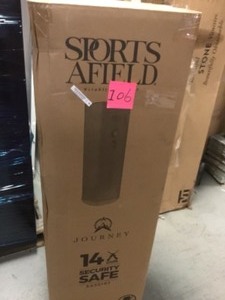 lot 106 image: Sports Afield Journey Series 14 Gun Safe 55x16x15 Electronic OD Green in good conditions