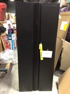 lot 113 image: Husky Welded 54 in. W x 75 in. H x 19 in. D Steel Garage Cabinet Set in Black (3-Piece) in good conditions