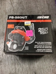 lot 114 image: 216 MPH 517 CFM 58.2cc Gas 2-Stroke Cycle Backpack Leaf Blower with Tube Throttle by ECHO in good conditions