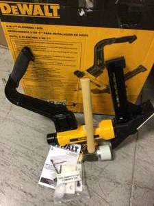 lot 18 image: 2-in-1 Pneumatic 15.5-Gauge and 16-Gauge Flooring Tool by DEWALT WORKING CONDITIPN SEE PICS 