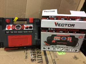 lot 23 image: Vector 1200 Amp Jump StarterPortable Power Station with Inverter WEORKING COPNDITION SEE PICS 