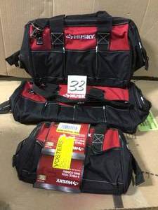 lot 33 image: 3-Piece Tool Bag Combo (12 in., 15 in. and 18 in.) by Husky SEE PICS 