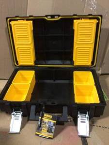 lot 42 image: DeWalt  BlackYellow ToughSystem 2.0 Tool Box GOOD CONDITION SEE PICS 
