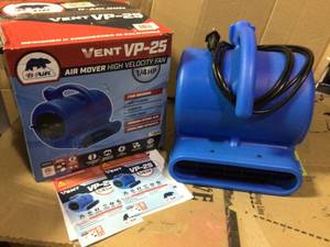 lot 56 image: 14 HP Air Mover Blower Fan for Water Damage Restoration Carpet Dryer Floor Home and Plumbing Use in Blue by B-Air WORKING CONDITION SEE PICS 