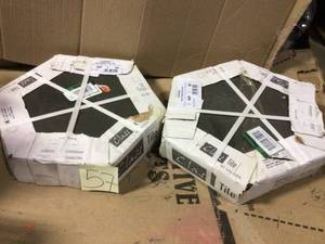 lot 57 image: CLASS TILE HEXAGON GOOD CONDITION SEE PICS 