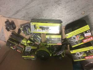 lot 105 image: Lot of Ryobi tools Original costumer Returns various conditions
