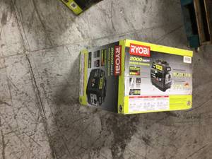 lot 118 image: 2,000-Watt Gray Gasoline Powered Digital Inverter Generator by RYOBI not used