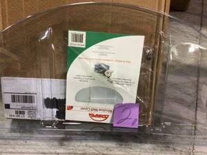 lot 2 image: 39 in. W x 17 in. Projection Plastic Round Flat Window Well Cover by Shape Products in good conditions 