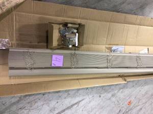 lot 4 image: Gray (Driftwood) Cordless 2-12 in. Premium Faux Wood Blinds - 70.5 in. W x 72 in. L (Actual Size 70 in. W x 72 in. L) by Home Decorators Collection