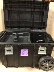 lot 6 image: 26 in. Connect Rolling Tool Box Black by Husky