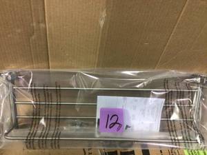 lot 12 image: Voisin Modern Towel Shelf With Bar, Brushed Nickel by Franklin Brass