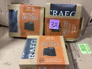 lot 32 image: Full-Length Cover - 20 Series Pellet Grills by Traeger not used