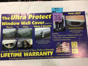 lot 33 image: 48 in. x 23 in. Semi-Round Clear Polycarbonate Window Well Cover