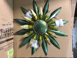 lot 38 image: Regal Art & Gift 10200 Sunburst Sun Wall Decor, Aqua
