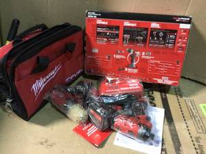lot 46 image: M12 FUEL 12-Volt Lithium-Ion Brushless Cordless Hammer Drill and Impact Driver Combo Kit (2-Tool) w(2) Batteries & Bag in good conditions 