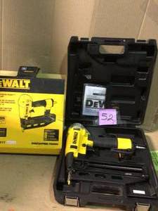 lot 52 image: Pneumatic 16-Gauge 2-12 in. Nailer by DEWALT in good conditions 