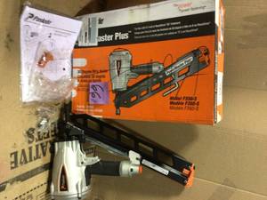 lot 66 image: Pneumatic 3-12 in. 30-Degree PowerMaster Plus Clipped-Head Framing Nailer by Paslode